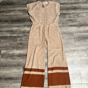 Free People Knit Open Back Pant Jumpsuit